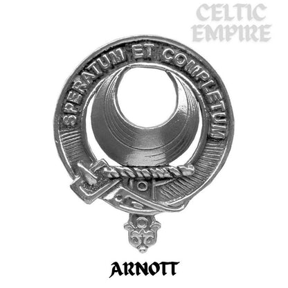 Arnott Family Clan Crest Scottish Badge Stainless Steel Flask 8oz