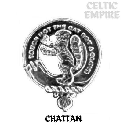 Chattan Large 1" Scottish Family Clan Crest Pendant - Sterling Silver