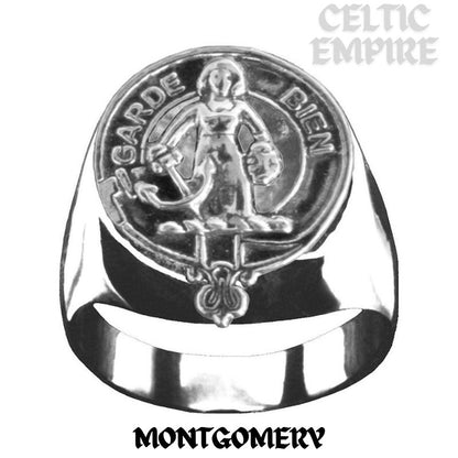 Montgomery Scottish Family Clan Crest Ring  ~  Sterling Silver and Karat Gold