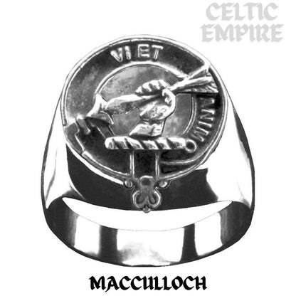MacCulloch Scottish Family Clan Crest Ring Sterling Silver and Karat Gold