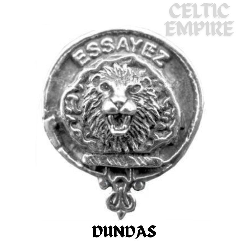 Dundas Family Clan Crest Scottish Four Thistle Brooch