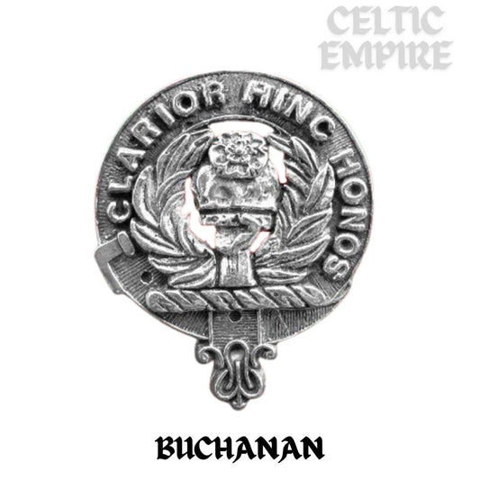 Buchanan Family Clan Crest Scottish Pewter Cap Badge