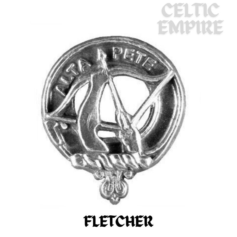 Fletcher Family Clan Crest Interlace Drop Pendant