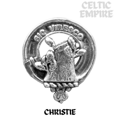 Christie Family Clan Crest Scottish Four Thistle Brooch