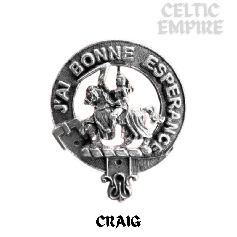 Craig Family Clan Crest Scottish Tie Tack/ Lapel Pin