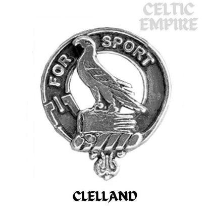 Clelland Family Clan Crest Iona Bar Brooch - Sterling Silver