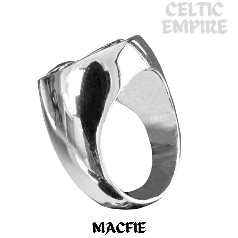 MacFie Scottish Family Clan Crest Ring Sterling Silver and Karat Gold