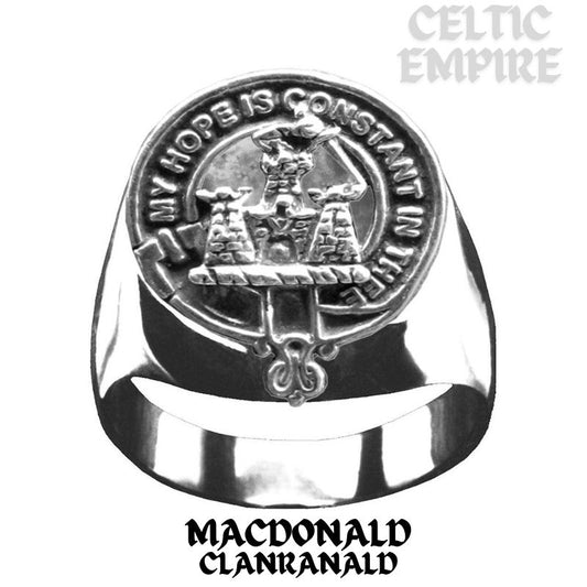 MacDonald Family Clanranald Scottish Family Clan Crest Ring Sterling Silver and Karat Gold