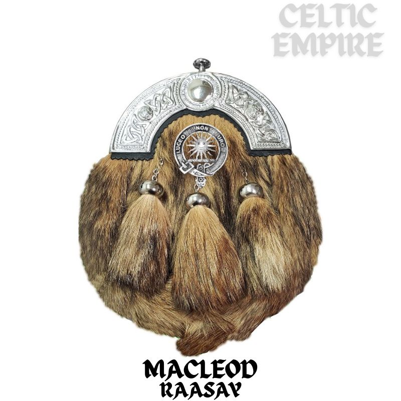 MacLeod (Raasay) Scottish Family Clan Crest Badge Dress Fur Sporran