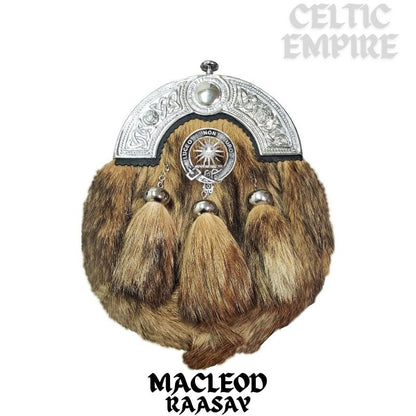 MacLeod (Raasay) Scottish Family Clan Crest Badge Dress Fur Sporran