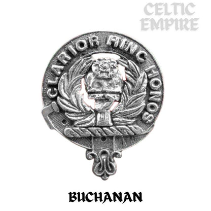 Buchanan Family Clan Crest Celtic Cross Pendant Scottish