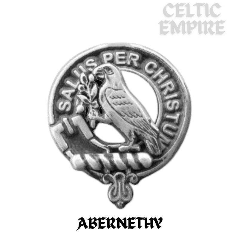 Abernethy Family Clan Crest Celtic Interlace Disk Pendant, Scottish Family Crest
