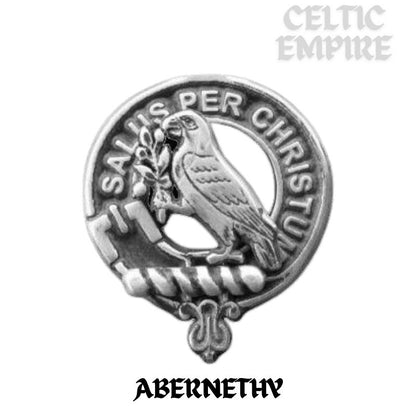 Abernethy Family Clan Crest Celtic Interlace Disk Pendant, Scottish Family Crest