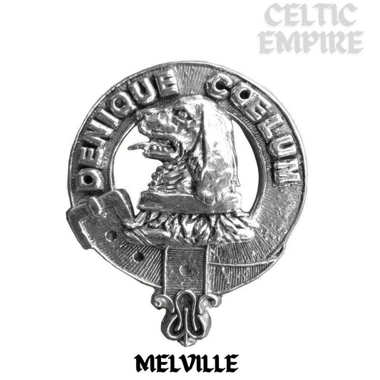 Melville Family Clan Crest Scottish Pewter Cap Badge