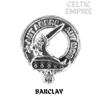 Barclay Family Clan Crest Iona Bar Brooch - Sterling Silver