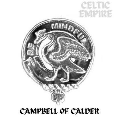 Campbell Calder Large 1" Scottish Family Clan Crest Pendant - Sterling Silver
