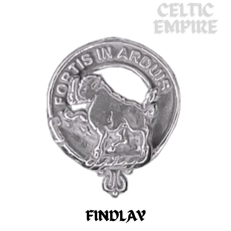 Findlay Family Clan Crest Iona Bar Brooch - Sterling Silver