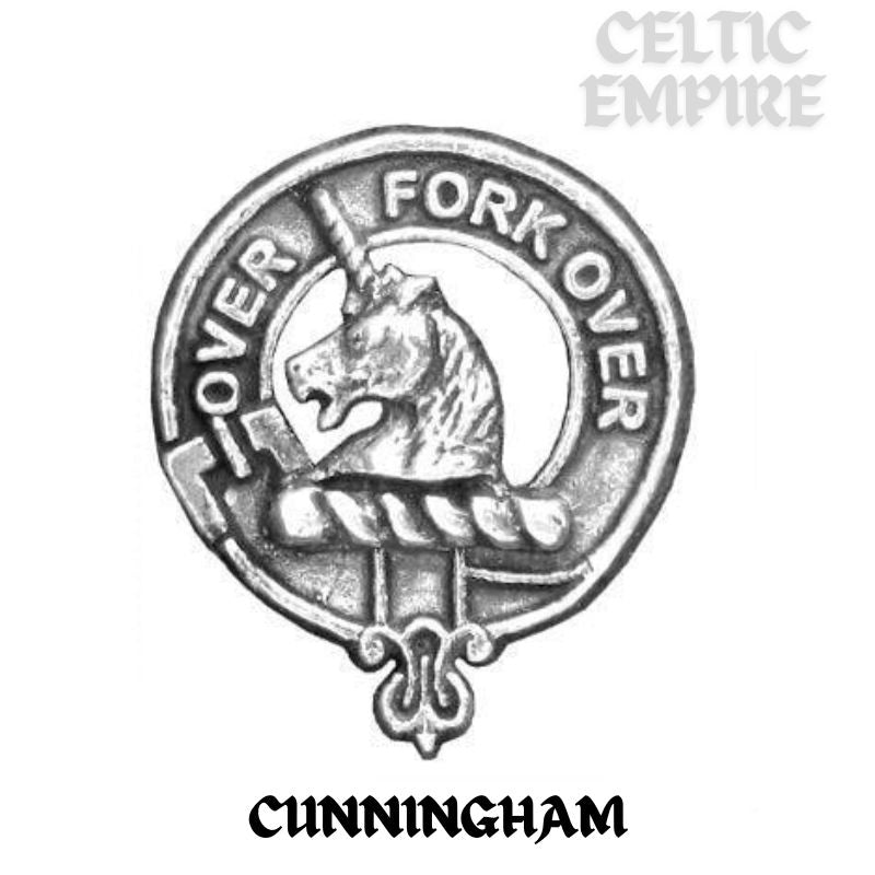 Cunningham Family Clan Crest Celtic Cross Pendant Scottish