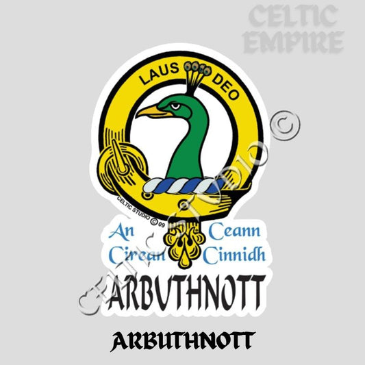 Arbuthnott Family Clan Crest Decal | Custom Scottish Heritage Car & Laptop Stickers