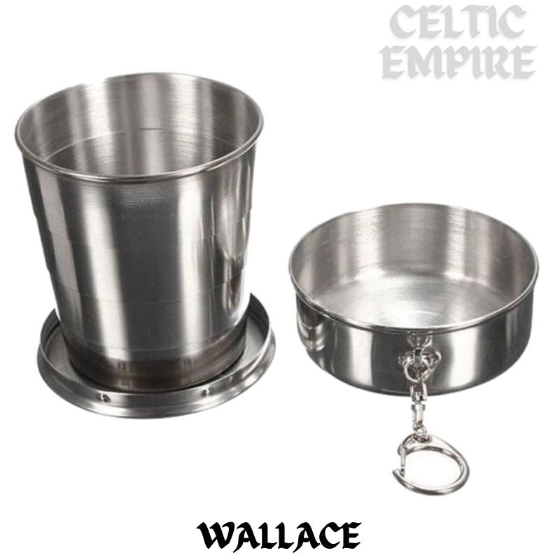 Wallace Scottish Family Clan Crest Folding Cup Key Chain