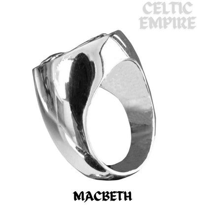 MacBeth Scottish Family Clan Crest Ring Sterling Silver and Karat Gold