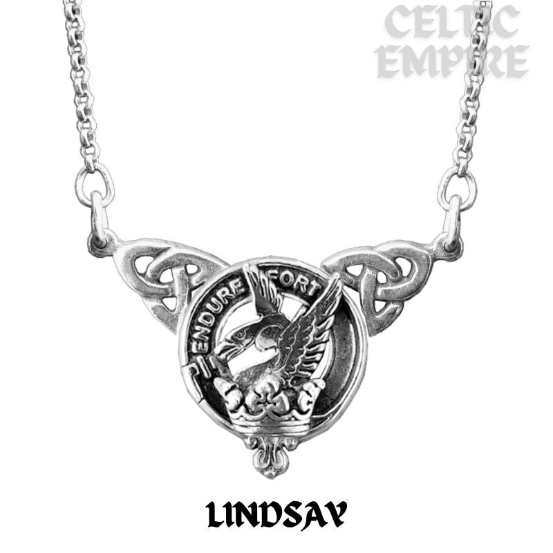 Lindsay Family Clan Crest Double Drop Pendant