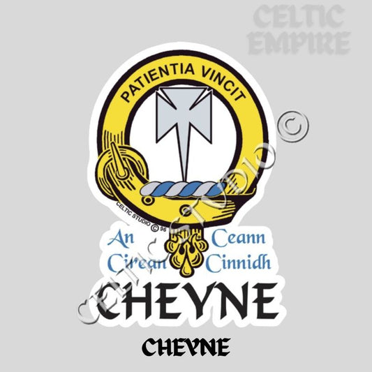 Cheyne Family Clan Crest Decal | Custom Scottish Heritage Car & Laptop Stickers