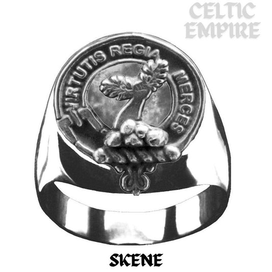 Skene Scottish Family Clan Crest Ring Sterling Silver and Karat Gold