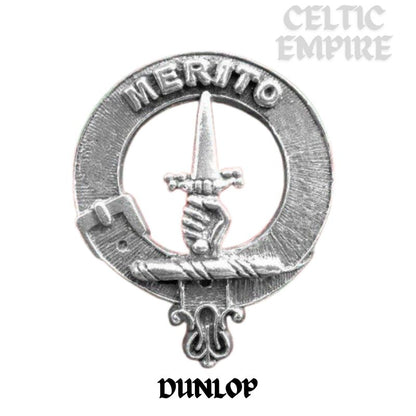 Dunlop Family Clan Crest Scottish Pewter Cap Badge