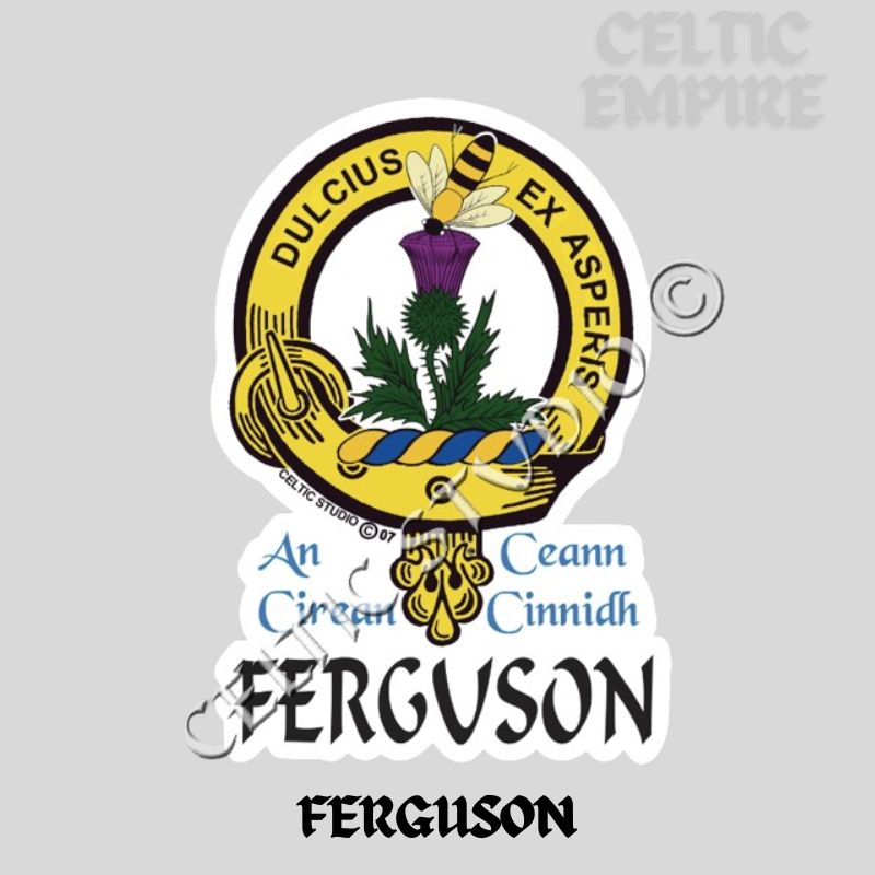 Ferguson Family Clan Crest Decal | Custom Scottish Heritage Car & Laptop Stickers