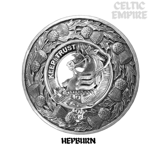 Hepburn Family Clan Badge Scottish Plaid Brooch