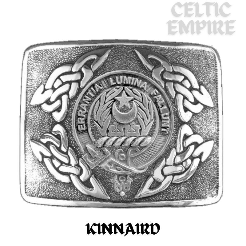 Kinnaird Family Clan Crest Interlace Kilt Belt Buckle
