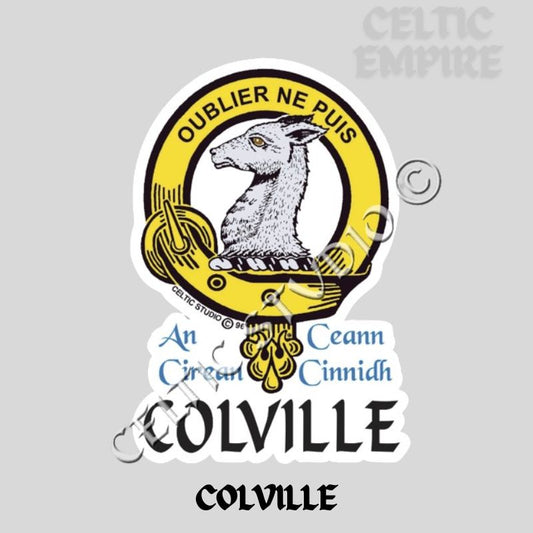 Colville Family Clan Crest Decal | Custom Scottish Heritage Car & Laptop Stickers