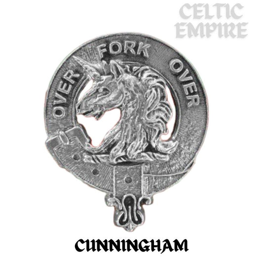 Cunningham Family Clan Crest Scottish Pewter Cap Badge CB01