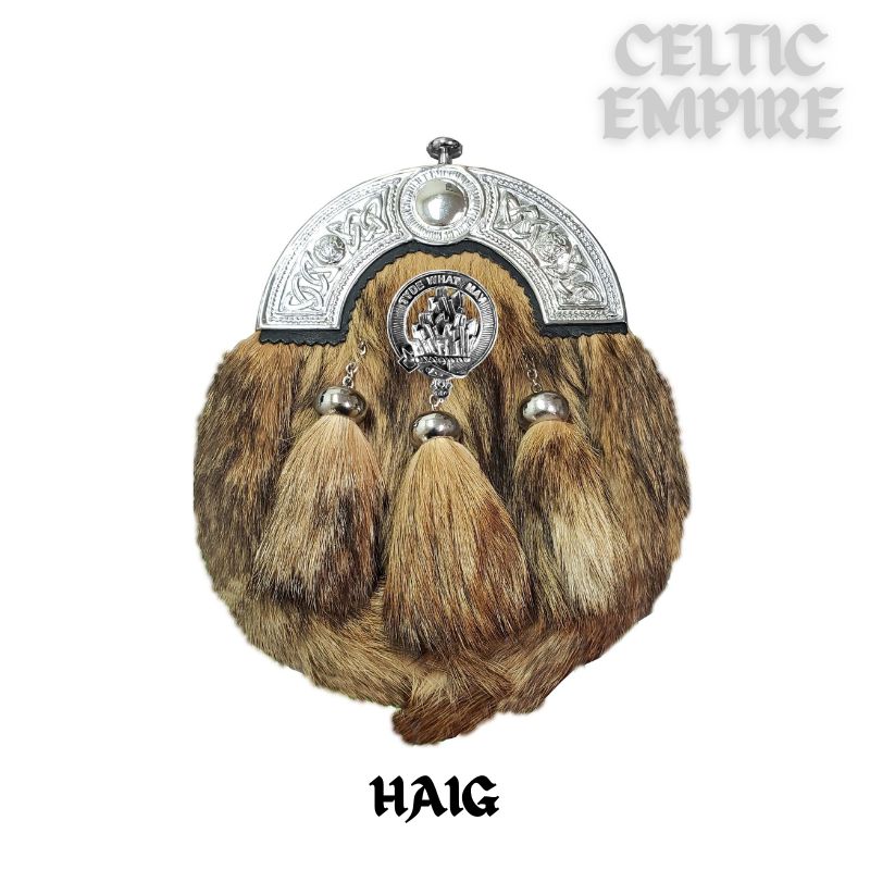 Haig Scottish Family Clan Crest Badge Dress Fur Sporran