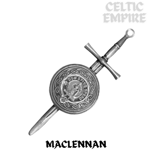 MacLennan Scottish Family Clan Dirk Shield Kilt Pin