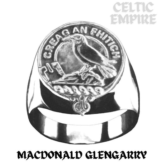 MacDonald Glengarry Scottish Family Clan Crest Ring Sterling Silver and Karat Gold