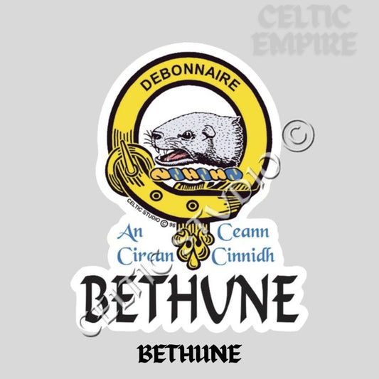 Bethune Family Clan Crest Decal | Custom Scottish Heritage Car & Laptop Stickers