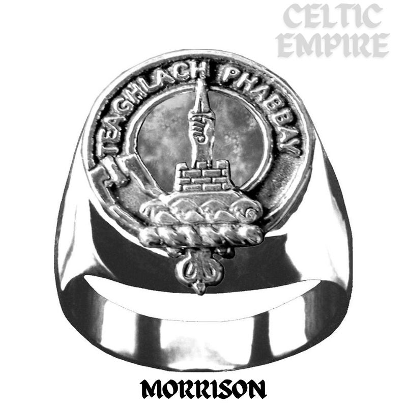 Morrison Scottish Family Clan Crest Ring  ~  Sterling Silver and Karat Gold