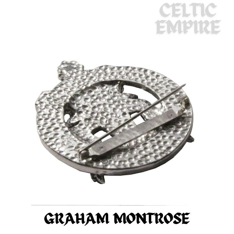 Graham Of Montrose Family Clan Crest Scottish Pewter Cap Badge
