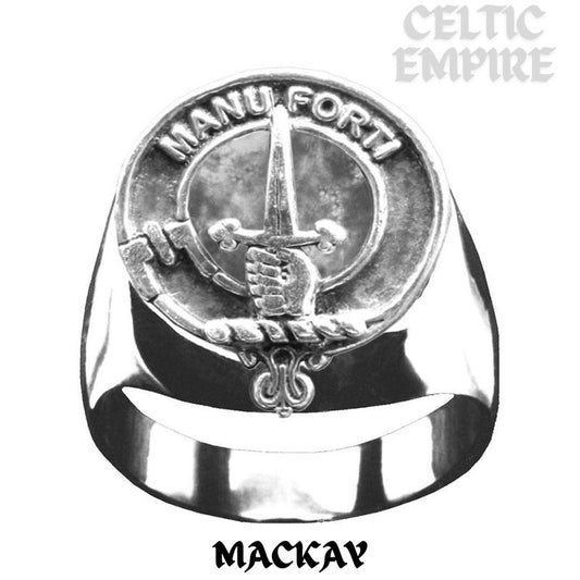 MacKay Scottish Family Clan Crest Ring Sterling Silver and Karat Gold