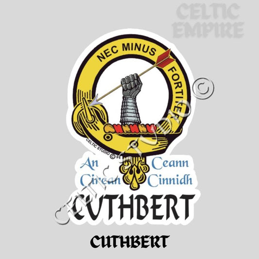 Cuthbert Family Clan Crest Decal | Custom Scottish Heritage Car & Laptop Stickers