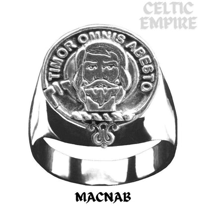 MacNab Scottish Family Clan Crest Ring Sterling Silver and Karat Gold