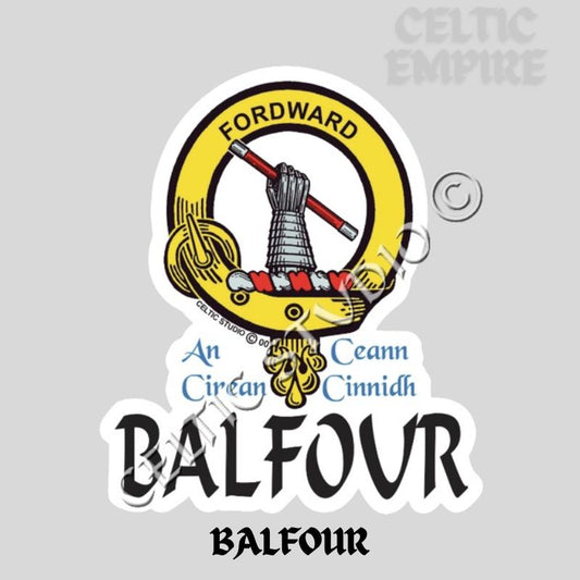 Balfour Family Clan Crest Decal | Custom Scottish Heritage Car & Laptop Stickers