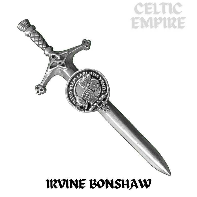 Irvine (Bonshaw) Family Clan Crest Kilt Pin, Scottish Pin