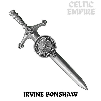 Irvine (Bonshaw) Family Clan Crest Kilt Pin, Scottish Pin