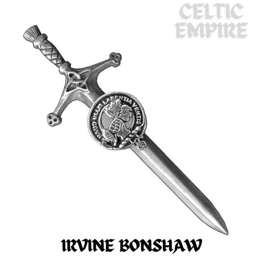 Irvine (Bonshaw) Family Clan Crest Kilt Pin, Scottish Pin