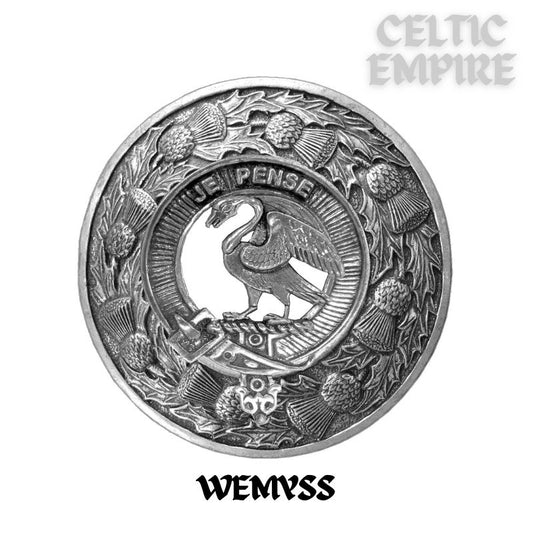 Wemyss  Family Clan Badge Scottish Plaid Brooch