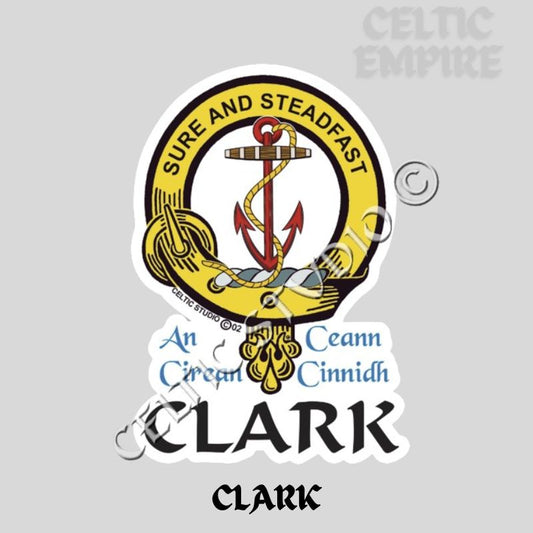Clark Family Clan Crest Decal | Custom Scottish Heritage Car & Laptop Stickers