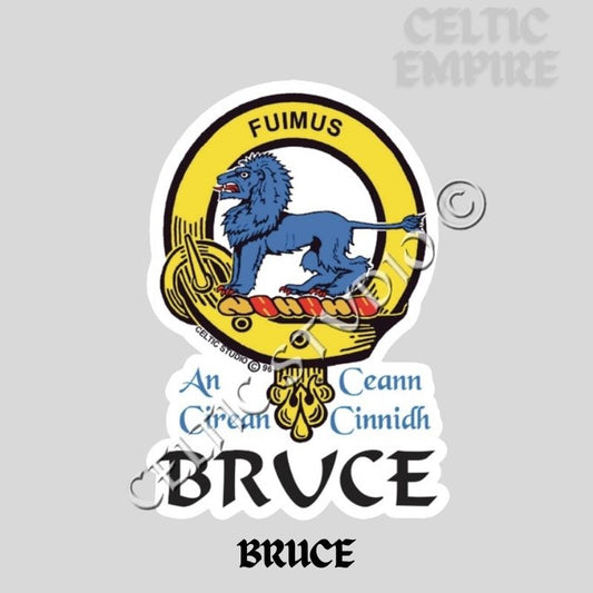 Bruce Family Clan Crest Decal | Custom Scottish Heritage Car & Laptop Stickers
